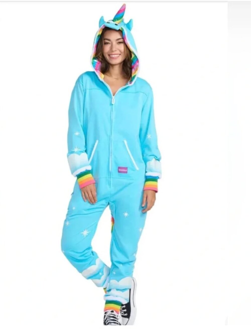 Tipsy Elves Unicorn Halloween Costume One Piece Hooded Full Zip New NWT Medium